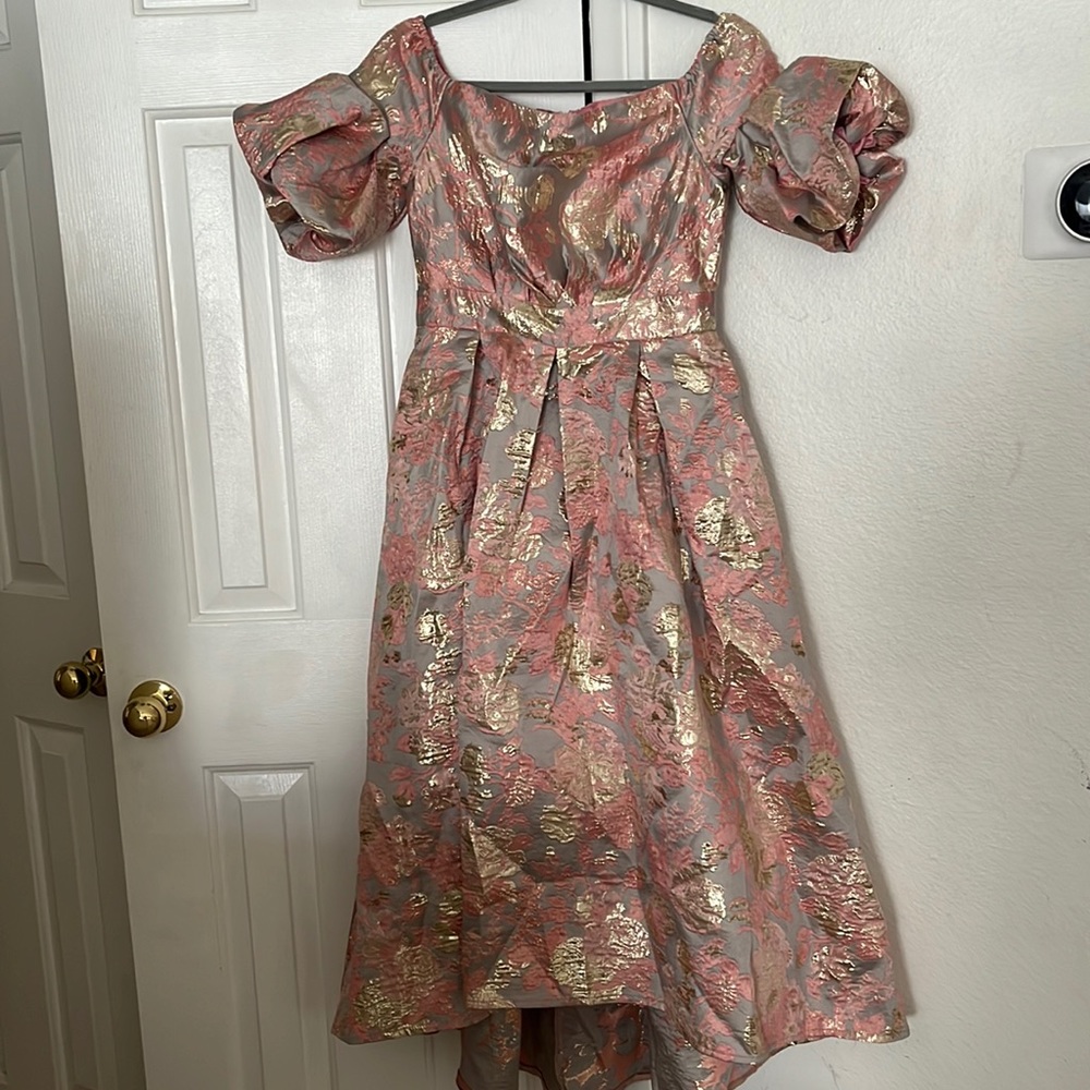 Elegant Pink & Gold Dress